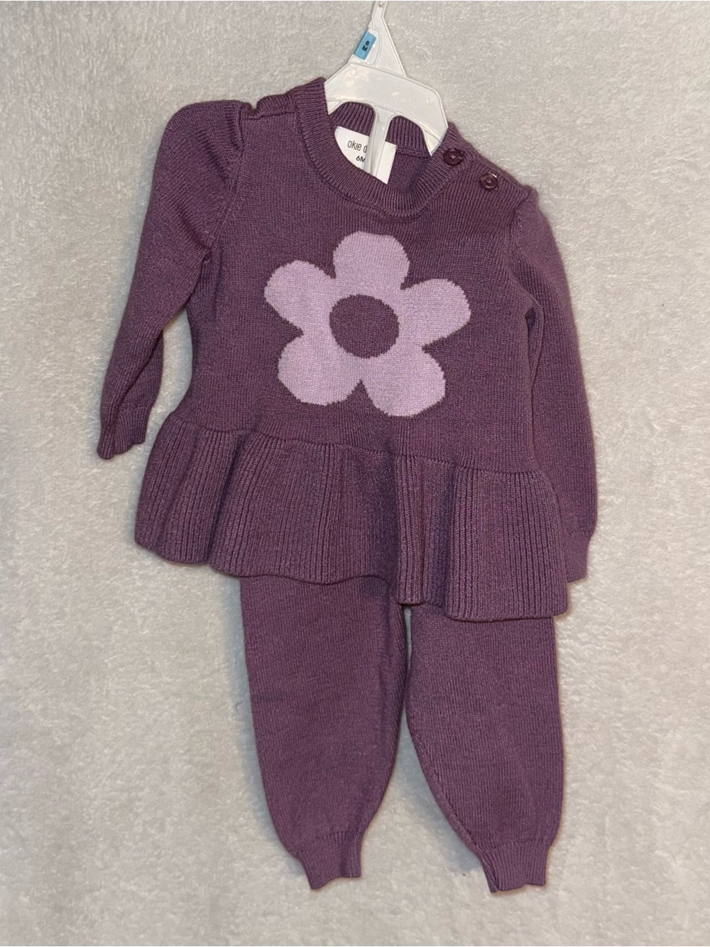 NWOT Okie Dokie size 6 months purple set